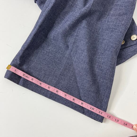 Anne Klein Sailor Pants Wide Leg Navy Blue Size 12 - Picture 9 of 12